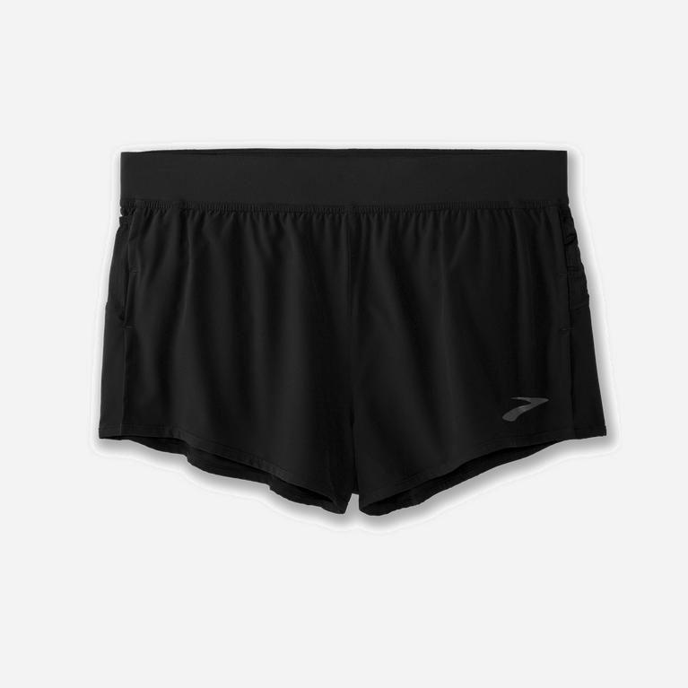 Brooks Sherpa 3 Split Israel - Men's Running Shorts - Black (07861-IUHJ)